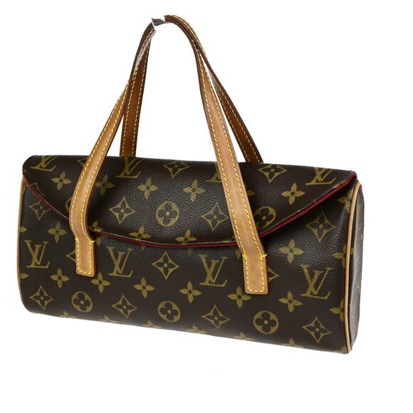 Auth LOUIS VUITTON Sonatine Hand Bag Monogram Leather Brown France - Picture 1 of 15